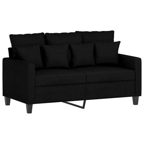 Vidaxl tweezitsbank 120 cm stof zwart