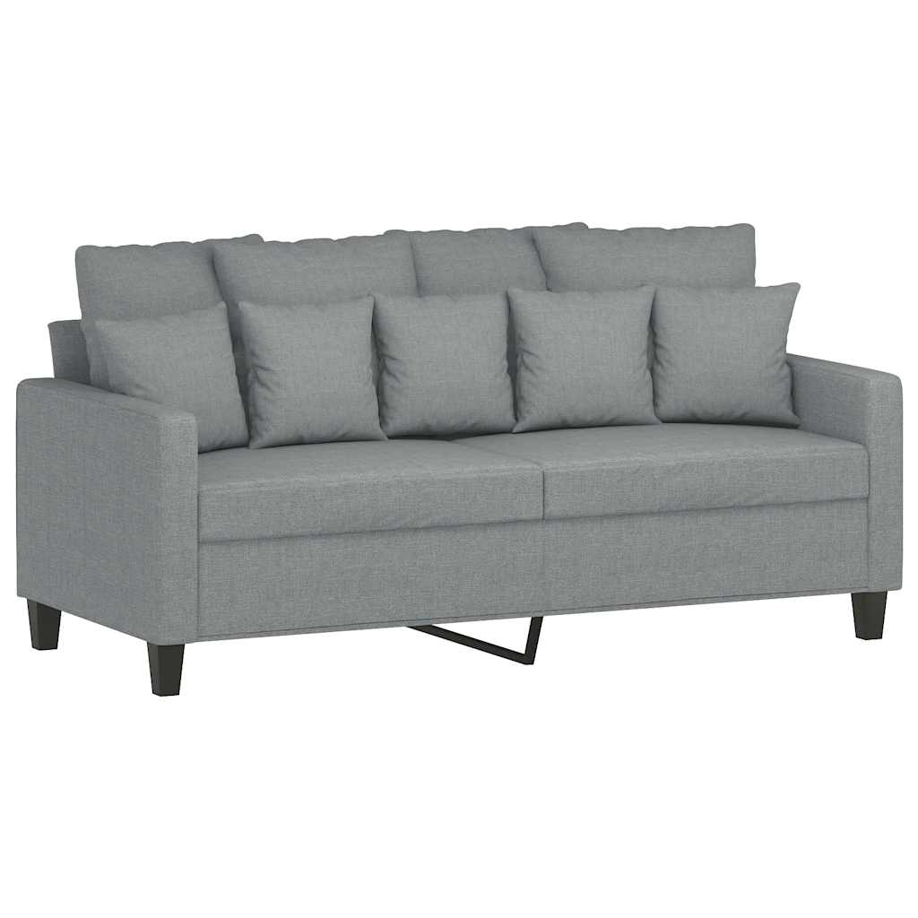 Vidaxl tweezitsbank 140 cm stof lichtgrijs