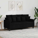 Vidaxl tweezitsbank 140 cm stof zwart