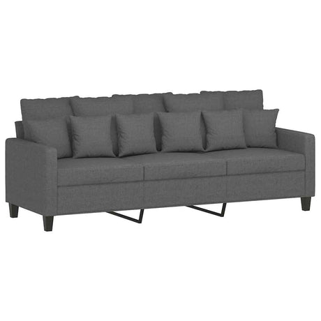 Vidaxl driezitsbank 180 cm stof donkergrijs