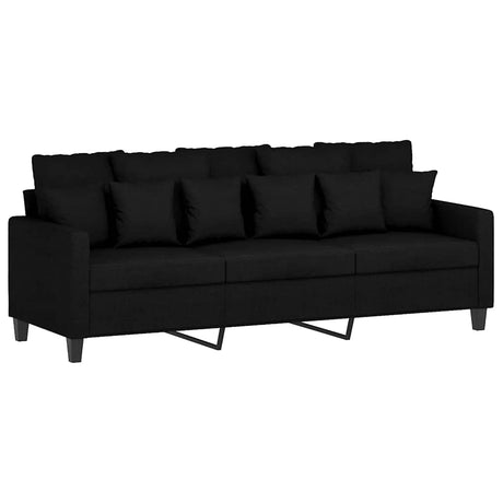 Vidaxl driezitsbank 180 cm stof zwart