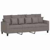 Vidaxl driezitsbank 180 cm stof taupe