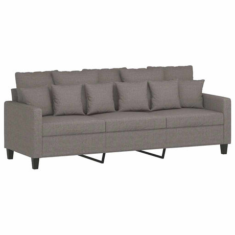 Vidaxl driezitsbank 180 cm stof taupe