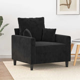 Vidaxl fauteuil 60 cm fluweel zwart