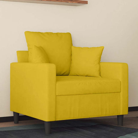 Vidaxl fauteuil 60 cm fluweel geel