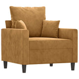 Vidaxl fauteuil 60 cm fluweel bruin