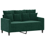 Vidaxl tweezitsbank 120 cm fluweel donkergroen
