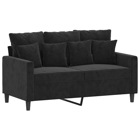Vidaxl tweezitsbank 120 cm fluweel zwart