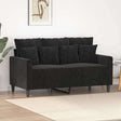 Vidaxl tweezitsbank 120 cm fluweel zwart
