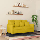 Vidaxl tweezitsbank 120 cm fluweel geel