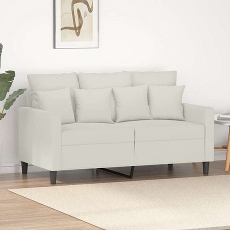 Vidaxl tweezitsbank 120 cm fluweel crèmekleurig