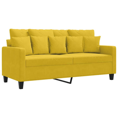 Vidaxl tweezitsbank 140 cm fluweel geel