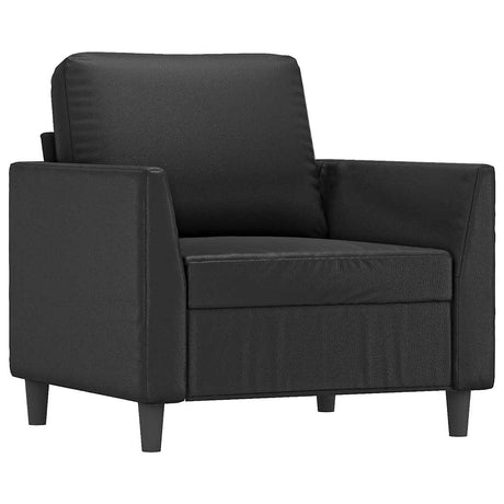 Vidaxl fauteuil 60 cm kunstleer zwart