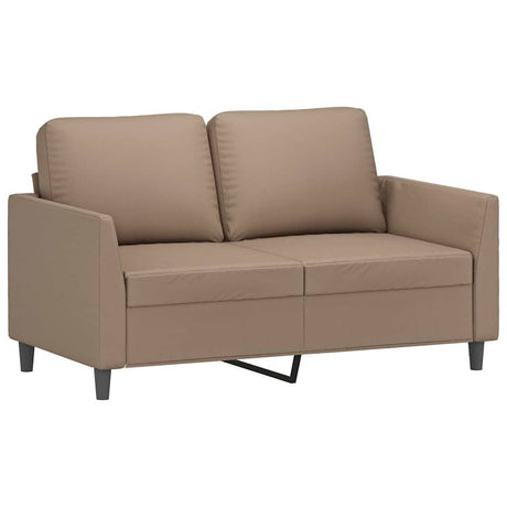 Vidaxl tweezitsbank 120 cm kunstleer cappuccinokleurig