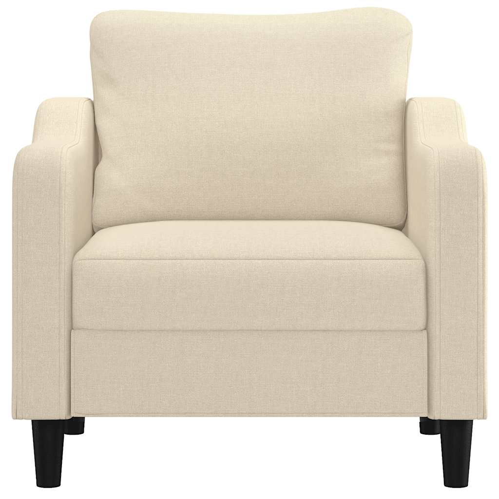 Vidaxl fauteuil 60 cm stof crèmekleurig