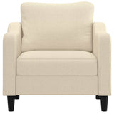 Vidaxl fauteuil 60 cm stof crèmekleurig