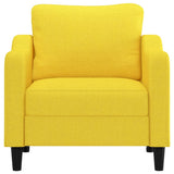 Vidaxl fauteuil 60 cm stof lichtgeel