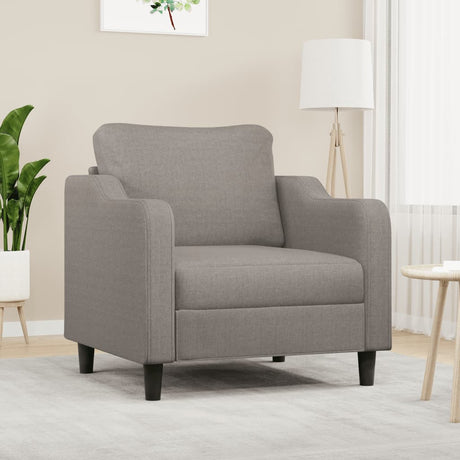 Vidaxl fauteuil 60 cm stof taupe