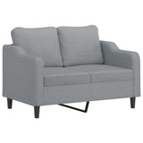 Vidaxl tweezitsbank 120 cm stof lichtgrijs