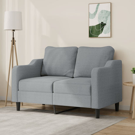 Vidaxl tweezitsbank 120 cm stof lichtgrijs