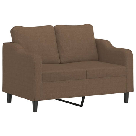 Vidaxl tweezitsbank 120 cm stof bruin