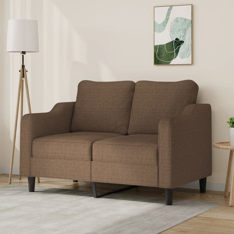 Vidaxl tweezitsbank 120 cm stof bruin