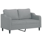 Vidaxl tweezitsbank 140 cm stof lichtgrijs