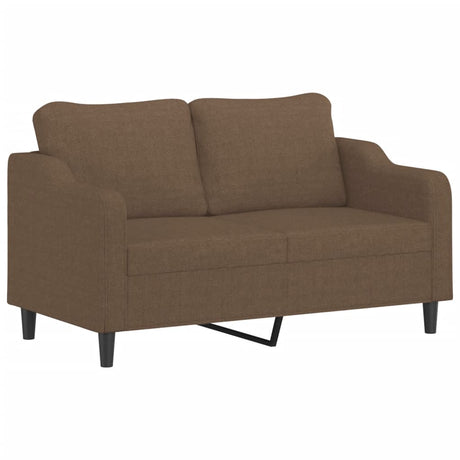 Vidaxl tweezitsbank 140 cm stof bruin