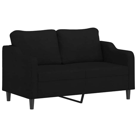 Vidaxl tweezitsbank 140 cm stof zwart