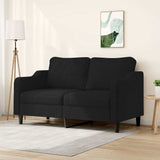 Vidaxl tweezitsbank 140 cm stof zwart