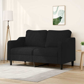 Vidaxl tweezitsbank 140 cm stof zwart