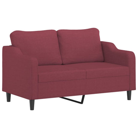 Vidaxl tweezitsbank 140 cm stof wijnrood
