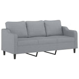Vidaxl driezitsbank 180 cm stof lichtgrijs