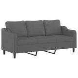 Vidaxl driezitsbank 180 cm stof donkergrijs