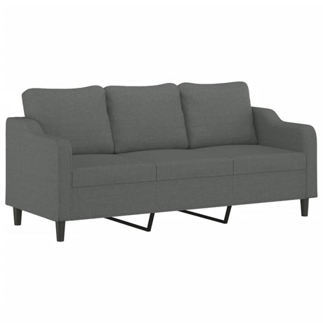 Vidaxl driezitsbank 180 cm stof donkergrijs