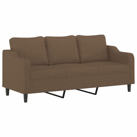 Vidaxl driezitsbank 180 cm stof bruin
