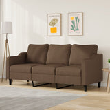 Vidaxl driezitsbank 180 cm stof bruin