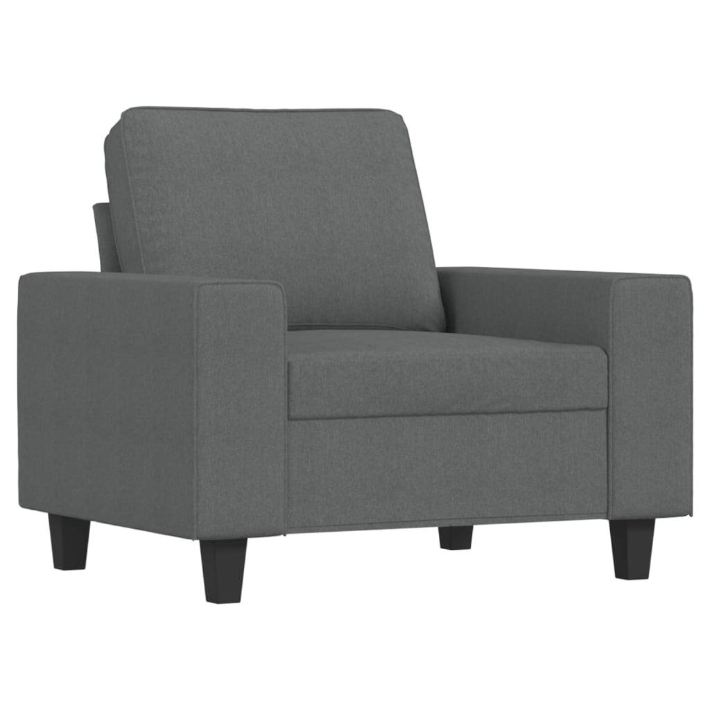 Vidaxl fauteuil 60 cm stof donkergrijs
