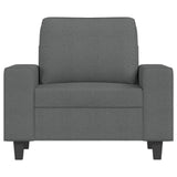 Vidaxl fauteuil 60 cm stof donkergrijs