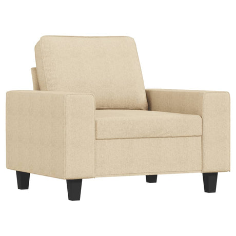Vidaxl fauteuil 60 cm stof crèmekleurig