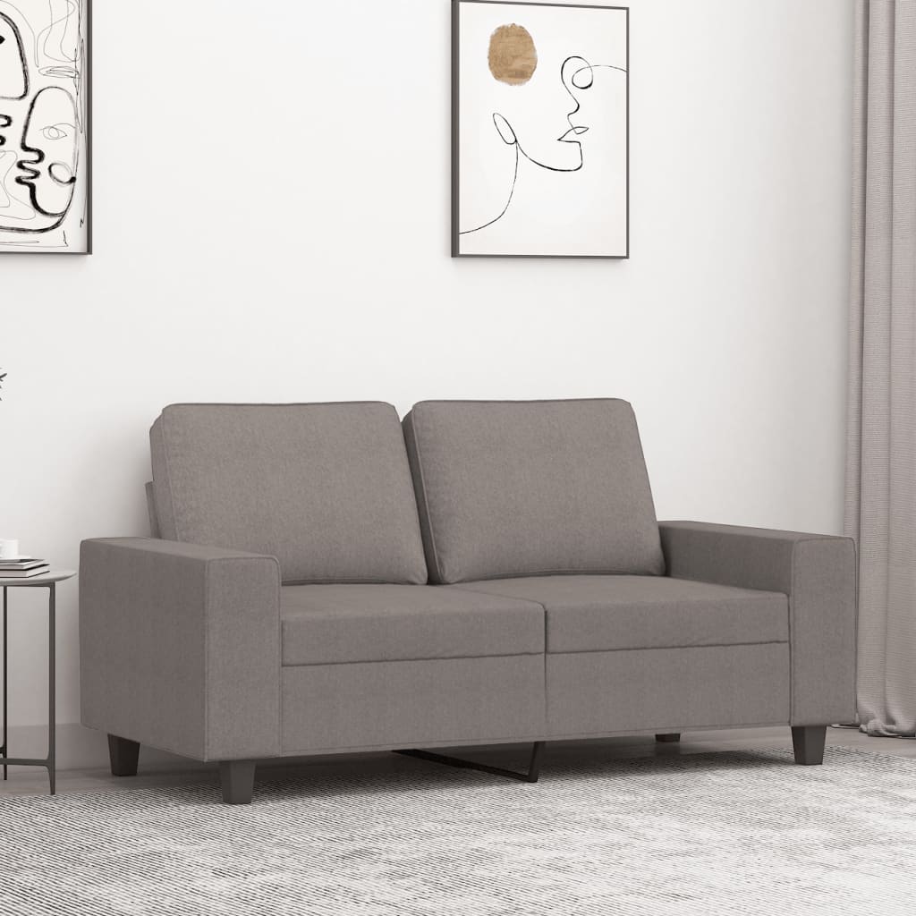 Vidaxl tweezitsbank 120 cm stof taupe