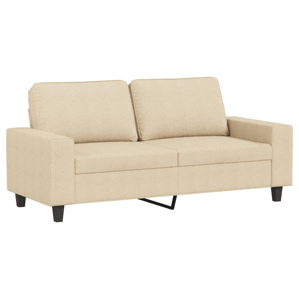 Vidaxl tweezitsbank 140 cm stof crèmekleurig