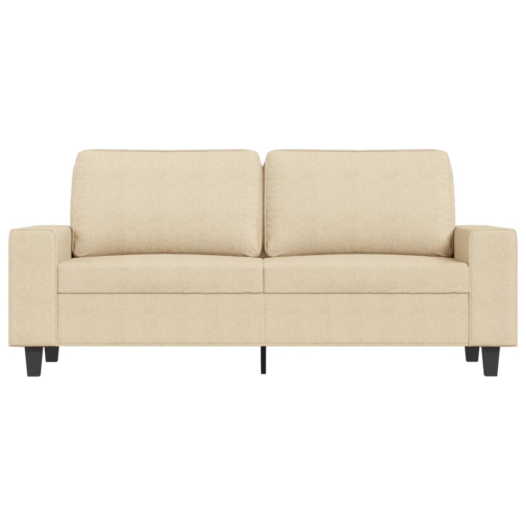 Vidaxl tweezitsbank 140 cm stof crèmekleurig