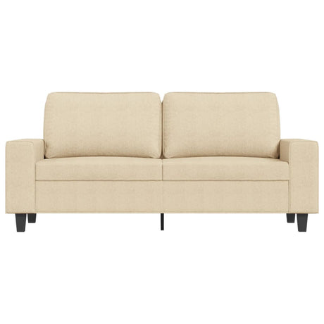 Vidaxl tweezitsbank 140 cm stof crèmekleurig