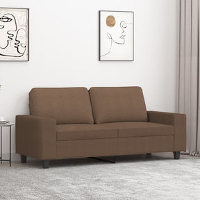 Vidaxl tweezitsbank 140 cm stof bruin
