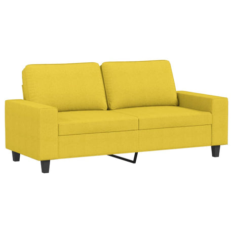 Vidaxl tweezitsbank 140 cm stof lichtgeel