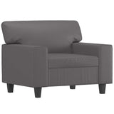 Vidaxl fauteuil 60 cm kunstleer grijs