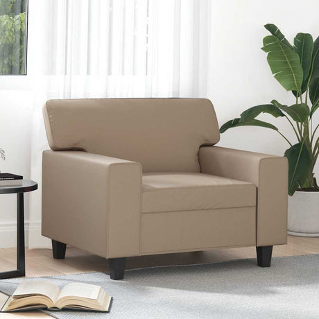 Vidaxl fauteuil 60 cm kunstleer cappuccinokleurig