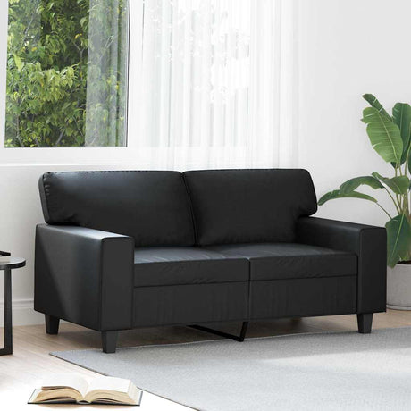 Vidaxl tweezitsbank 120 cm kunstleer zwart