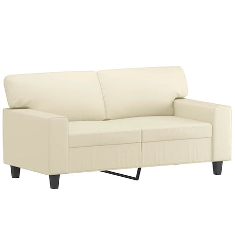 Vidaxl tweezitsbank 120 cm kunstleer crèmekleurig
